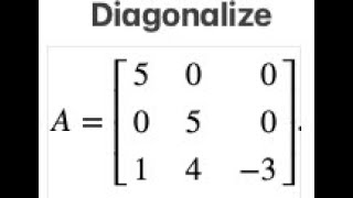 Linear Algebra Diagonalizing a 3x3 matrix [upl. by Elianora]