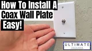 COAX OUTLET INSTALLATION  HOW TO [upl. by Hairehcaz]