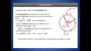 Geometry Lesson 101 Arcs and Sectors [upl. by Dulcie]