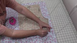 Cutting Out sewing pattern on fabric [upl. by Yttam32]