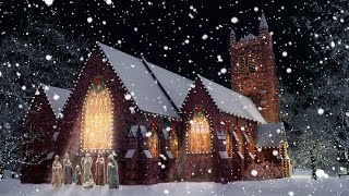 Christmas Eve Ambience  Relaxing Christmas Church and Falling Snow Sounds [upl. by Dunstan]