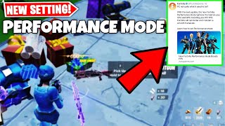 How To Turn On Performance Mode On Fortnite  Game Play After [upl. by Yeung730]