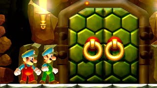 New Super Mario Bros U CoOp Walkthrough  World 8  Peachs Castle 2 Player [upl. by Enailil]