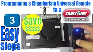 How to Program a Chamberlain Universal Remote to a Genie Garage Opener [upl. by Annaiel503]