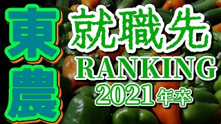 東京農業大学（東農大）就職先ランキング【2021年卒】 [upl. by Arramahs]