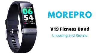 MorePro V19 ECG Fitness Band  Review and App Overview [upl. by Mauer]