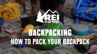 How to Pack a Backpack  REI [upl. by Ynattirb]