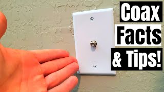 COAX CABLE FACTS SAFETY amp DOS amp DONTS COAX OUTLET INSTALLATION  HOW TO [upl. by Nuhs]