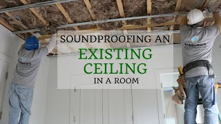 Soundproofing an Existing Ceiling in a Room [upl. by Hgiellek]