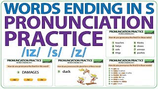 English Pronunciation Practice  How do you pronounce words ending in S [upl. by Bruyn154]