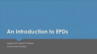 An Introduction to EPDs [upl. by Mountfort3]