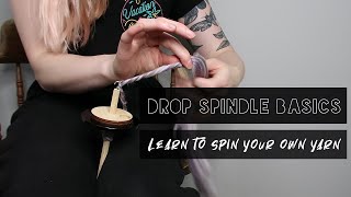 How to Spin yarn using a DROP SPINDLE  Drop Spindle TUTORIAL [upl. by Nottnerb]