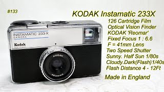 KODAK Instamatic 233X 1970 [upl. by Anelliw561]