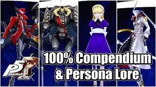 Persona 5 Royal  100 Compendium amp All Persona Lore Including All DLC amp Teammates Personas [upl. by Sivad596]