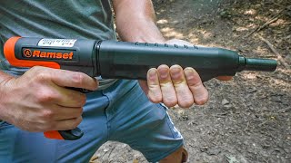 Powder Actuated Nail Gun For Self Defense [upl. by Ahsenet]