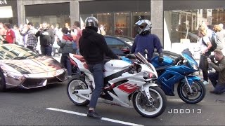 Superbikes and Supercars Go Crazy in the City [upl. by Amice]