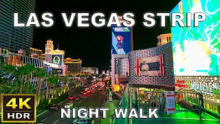 4K HDR Las Vegas Strip Night Walking Tour  Oct 2023  Las Vegas Nevada [upl. by Jana]