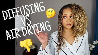 Diffusing vs Air Drying Curly Hair  Which is BETTER [upl. by Bullivant]