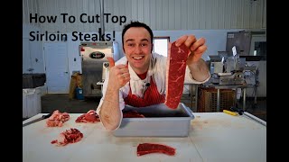 How to Cut Sirloin Steaks Sirloin Steak [upl. by Analle953]