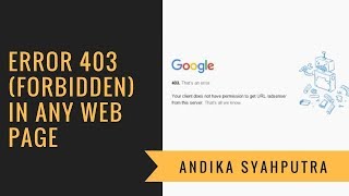 Error 403 forbidden in Any Web Page in Chrome  FIX [upl. by Mannes]