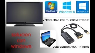 solucion a problemas con convertidor vga a hdmi [upl. by Eelirak100]