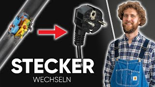 STECKER TAUSCHEN  Anleitung vom Profi zum Stecker am Kabel anschließen Montieren amp Wechseln [upl. by Marigold338]