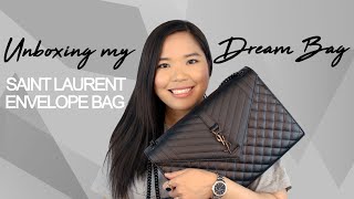 Unboxing My Dream Bag  YSL Large TriQuilted Matelassé Envelope Bag [upl. by Kati]