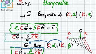 Barycentre Partie 1 2eme Science  Info Cours [upl. by Arratoon]