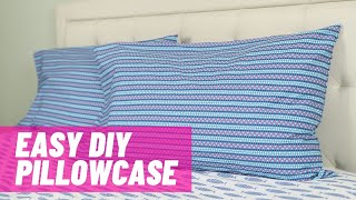 Easy Basic Pillowcase with French Seams  Beginner Sewing Project [upl. by Whitney224]