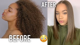 CURLY TO STRAIGHT No Frizz No Damage [upl. by Jessi]