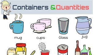 Containers and Quantities Vocabulary Words with Pictures [upl. by Letram]