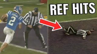 College Football Refs Getting Hit [upl. by Hagerman]