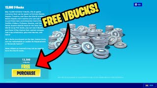 How To Redeem 13500 V bucks For Free In Fortnite VBUCKS GLITCH [upl. by Esidarap]