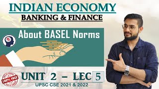 UNIT 2 LEC 5  Basel Norms  Capital Adequacy RatioCAR  Leverage Ratio LCR  INDIAN ECONOMY [upl. by Allesiram]