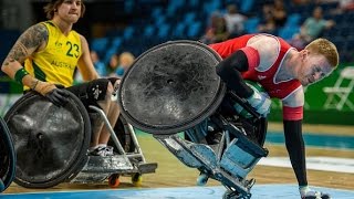 Wheelchair Rugby  Australia vs Great Britain  Preliminary  Rio 2016 Paralympic Games [upl. by Aisyat]