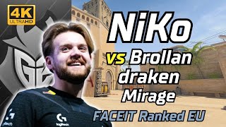 NiKo back from Vacation vs Brollan 5stack mirage  FACEIT Ranked  Jul 2 2024 cs2 pov [upl. by Dibru483]