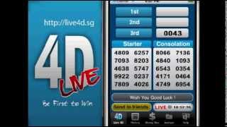 httplive4dsg  Singapore 4D result live broadcast WedSatSun at 633pm [upl. by Novyart]