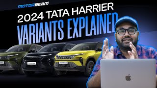 New Tata Harrier Variants Explained  MotorBeam [upl. by Ellinnet]