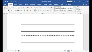 Shortcut Key to Draw Straight Lines in MS Word Word 20032019 [upl. by Newra]