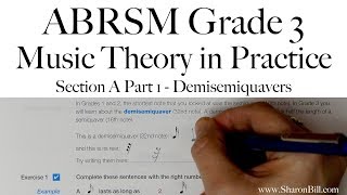 ABRSM Grade 3 Music Theory Section A Part 1 Demisemiquavers with Sharon Bill [upl. by Amena]