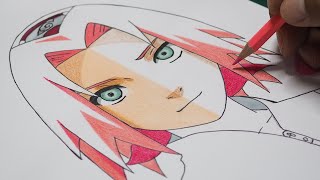 How to Draw Sakura Haruno Step by Step  Naruto Shippuden [upl. by Nodababus]