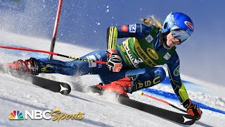 Emotional Mikaela Shiffrin back in winners circle for first time since January  NBC Sports [upl. by Statis]