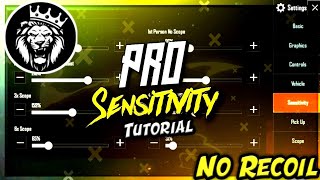 Best Sensitivity Settings  No Recoil in Pubg Mobile [upl. by Aihsad287]