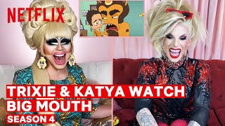 Drag Queens Trixie Mattel amp Katya React to Big Mouth  I Like to Watch  Netflix [upl. by Yeliac]