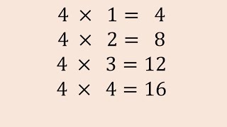 Tabla de multiplicar del 4 fácil y rápida [upl. by Bobbye]