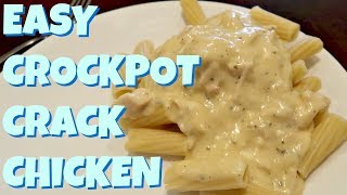 EASY Crockpot Crack Chicken Recipe [upl. by Haerb]