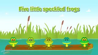 Five Little Speckled Frogs  Nursery Rhymes amp Kids Songs  Easy Peasy Songs [upl. by Dewitt]