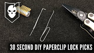 30 Second DIY Paperclip Lock Picks [upl. by Jeniece242]