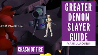 Slayer Task  Greater Demons at Chasm of Fire  Cannon  Safespot OSRS [upl. by Kern]