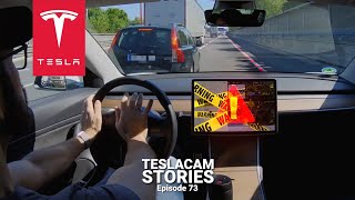 TESLA AUTOPILOT CRASHES amp SAVES  TESLACAM STORIES 73 [upl. by Cormier220]